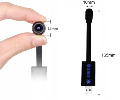 Kamera kamerka szpiegowska WiFi draVires IP mini USB + naklejka