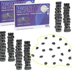 Kamienie Magnetyczne 60 sztuk Szachy Gra Strategiczna Magnetyczna Planszowa