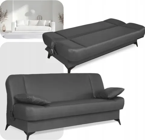 Kanapa sofa Sara ekoskóra rozkładana wersalka spania łóżko Family Meble