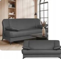 Kanapa sofa Sara ekoskóra rozkładana wersalka spania łóżko Family Meble