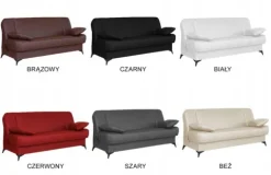 Kanapa sofa Sara ekoskóra rozkładana wersalka spania łóżko Family Meble