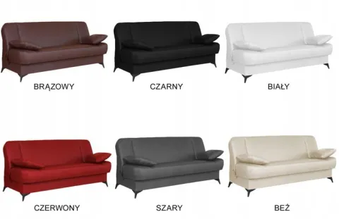 Kanapa sofa Sara ekoskóra rozkładana wersalka spania łóżko Family Meble