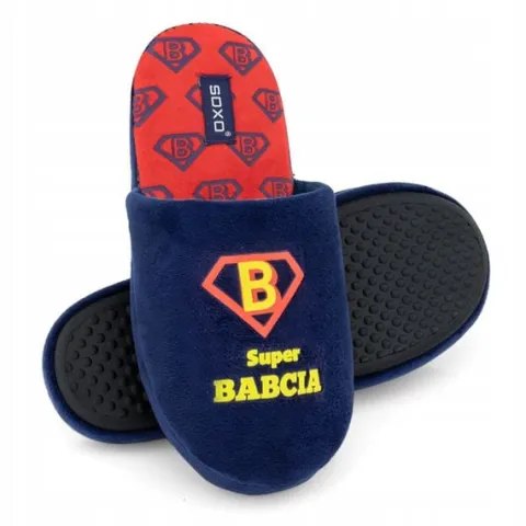 Kapcie damskie super babcia pantofle prezent dla babci