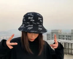 Kapelusz Czapka BUCKET HAT RYBACKI dwustronny napisy KR5_Wnapisy