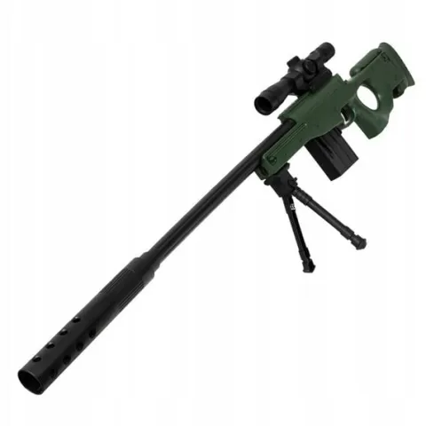 KARABIN PISTOLET SNAJPERSKI SNAJPER NA KULKI ŻELOWE LUNETA 16X OGROMNY 79CM