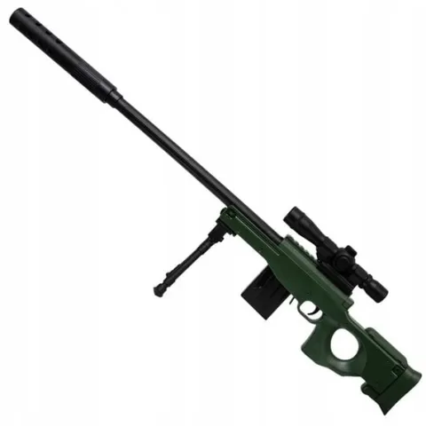 KARABIN PISTOLET SNAJPERSKI SNAJPER NA KULKI ŻELOWE LUNETA 16X OGROMNY 79CM