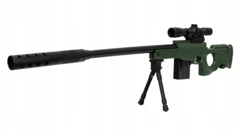 KARABIN PISTOLET SNAJPERSKI SNAJPER NA KULKI ŻELOWE LUNETA 16X OGROMNY 79CM