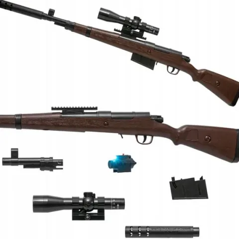 KARABIN SNAJPERSKI PISTOLET NA KULKI PLASTIKOWE Z LUNETĄ LASEREM + GRATISY