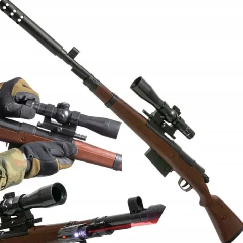 KARABIN SNAJPERSKI PISTOLET NA KULKI PLASTIKOWE Z LUNETĄ LASEREM + GRATISY