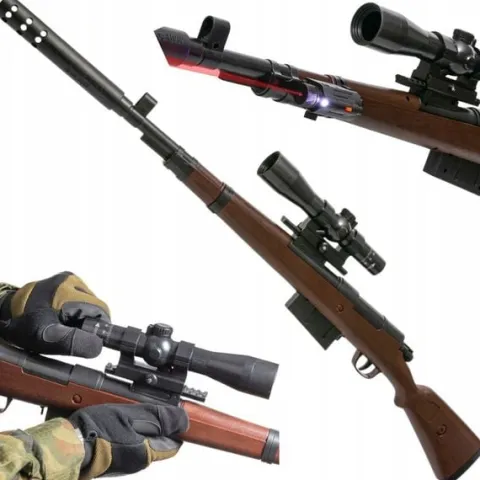 KARABIN SNAJPERSKI PISTOLET NA KULKI PLASTIKOWE Z LUNETĄ LASEREM + GRATISY