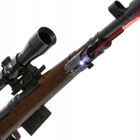 KARABIN SNAJPERSKI PISTOLET NA KULKI PLASTIKOWE Z LUNETĄ LASEREM + GRATISY