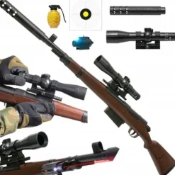 KARABIN SNAJPERSKI PISTOLET NA KULKI PLASTIKOWE Z LUNETĄ LASEREM + GRATISY