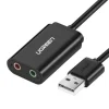 Karta Dźwiękowa USB UGREEN US205 Plug&Play DO PC i Laptopa Czarna