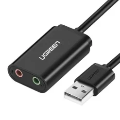 Karta Dźwiękowa USB UGREEN US205 Plug&Play DO PC i Laptopa Czarna