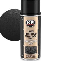 K2 BUMPER FARBA LAKIER STRUKTURALNY W SPRAY DO PLASTIKU PLASTIKÓW CZARNY