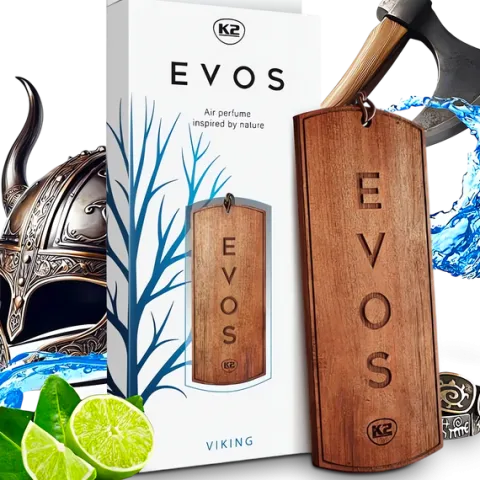 K2 EVOS VIKING ZAPACH ZAWIESZKA + PERFUMY DO SAMOCHODU AUTA SAMOCHODOWY