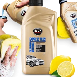 K2 EXPRESS PLUS Szampon samochodowy z woskiem 1L