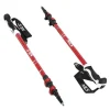 Kije trekkingowe TK8601 składane czerwone 135 cm z blokadą + pokrowiec