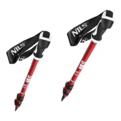 Kije trekkingowe TK8601 składane czerwone 135 cm z blokadą + pokrowiec