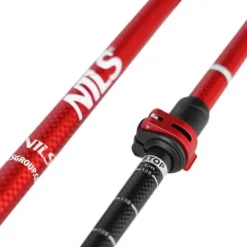 Kije trekkingowe TK8601 składane czerwone 135 cm z blokadą + pokrowiec