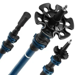 Kije trekkingowe TK8601 składane niebieskie 135 cm z blokadą + pokrowiec
