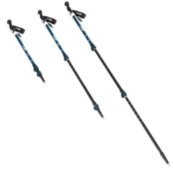 Kije trekkingowe TK8601 składane niebieskie 135 cm z blokadą + pokrowiec