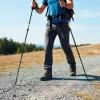 Kije trekkingowe z regulacją długości, składane kijki do chodzenia, nordic walking z trzema nakładkami