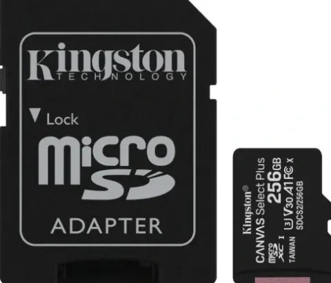 KINGSTON KARTA MICROSD 256 GB MICRO CL10 ADAPTER