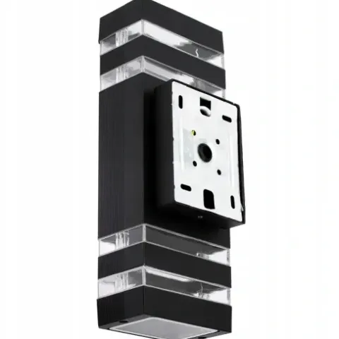 KINKIET ELEWACYJNY GÓRA DÓŁ LAMPA OGRODOWA 2XGU10 IP54 ALUMINIUM CZARNY