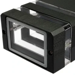 KINKIET ELEWACYJNY GÓRA DÓŁ LAMPA OGRODOWA 2XGU10 IP54 ALUMINIUM CZARNY