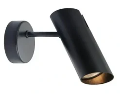 Kinkiet Lampa Futuro 1xGU10 czarny ZESTAW Z PRZYSSAWKĄ I ŻARÓWKĄ LED