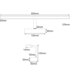 Kinkiet nad okrągłe lustro łazienkowe IP44 12W LED