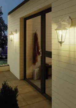 Kinkiet ogrodowy Lampa EGLO biały E27 60 W
