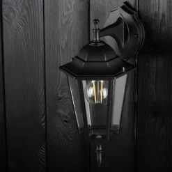Kinkiet Ogrodowy Lampa LATARNIA E27 IP44 Czarna