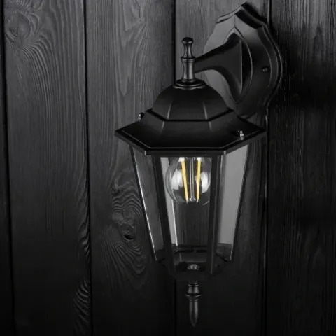 Kinkiet Ogrodowy Lampa LATARNIA E27 IP44 Czarna