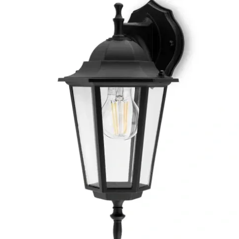 Kinkiet Ogrodowy Lampa LATARNIA E27 IP44 Czarna