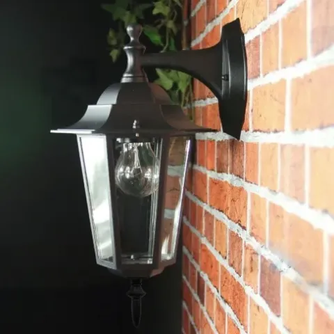 Kinkiet Ogrodowy Lampa LATARNIA E27 IP44 Czarna