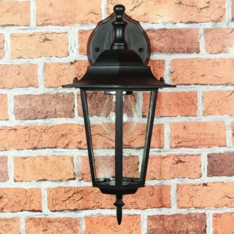 Kinkiet Ogrodowy Lampa LATARNIA E27 IP44 Czarna