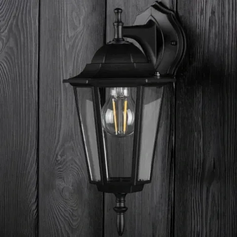 Kinkiet Ogrodowy Lampa LATARNIA E27 IP44 Czarna
