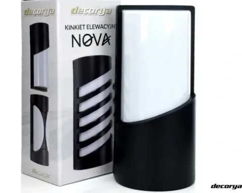 KINKIET ZEWNĘTRZNY OPRAWA CZARNA ALU LAMPA LED ELEWACYJNA OGRODOWA E27 IP65