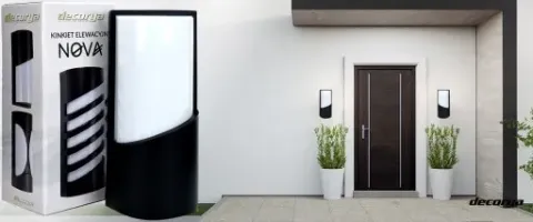 KINKIET ZEWNĘTRZNY OPRAWA CZARNA ALU LAMPA LED ELEWACYJNA OGRODOWA E27 IP65