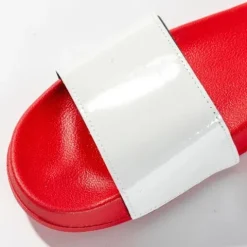 Klapki dla dorosłych do sublimacji - czerwona podeszwa L