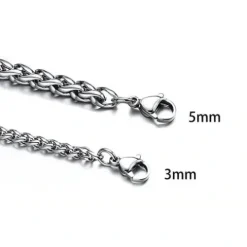 Klasyczny Łańcuszek STAL 316L Lisi Ogon Długość 50cm, grubość 3mm