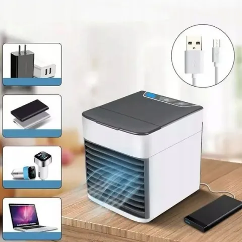 KLIMATYZATOR PRZENOŚNY 3W1 OCZYSZCZACZ NAWILŻACZ KLIMATYZER USB NA WODĘ