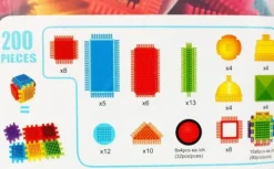 Klocki Konstrukcyjne Wafle Kreatywne Do Budowania JEŻYKI 200el.