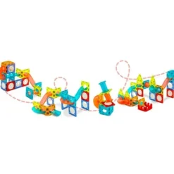 Klocki magnetyczne edukacyjne konstrukcyjne z podświetleniem RK-763 Ricokids 110 szt