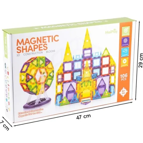 Klocki Magnetyczne Układanka MAGNETIC 3D 106 elem.