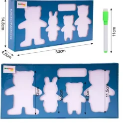 Klocki Puzzle Magnetyczne Układanka Ubieranie Ubieranka Mis Kotek 68el