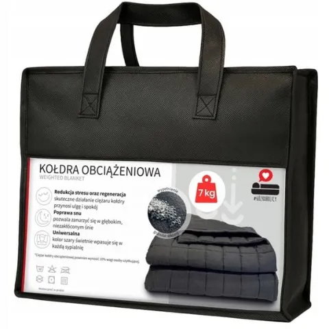 Kołdra OBCIĄŻENIOWA Koc SENSORYCZNY dla dzieci i dorosłych 135x200 cm 7 KG