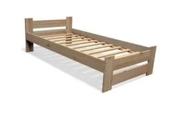 ŁÓŻKO DREWNIANE sosnowe 90x200 + STELAŻ + Materac